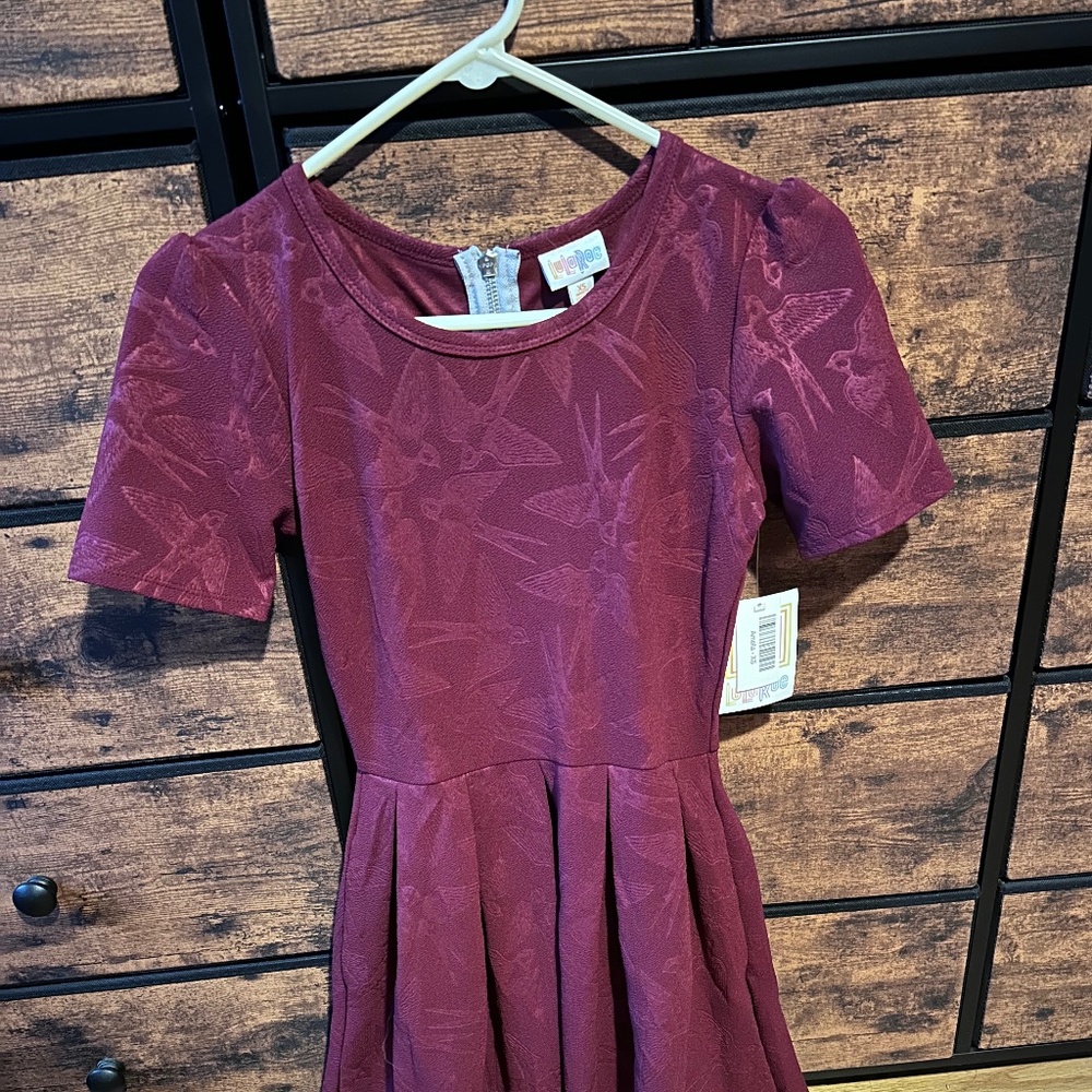 Lularoe Amelia dress- jacquard pattern fabric